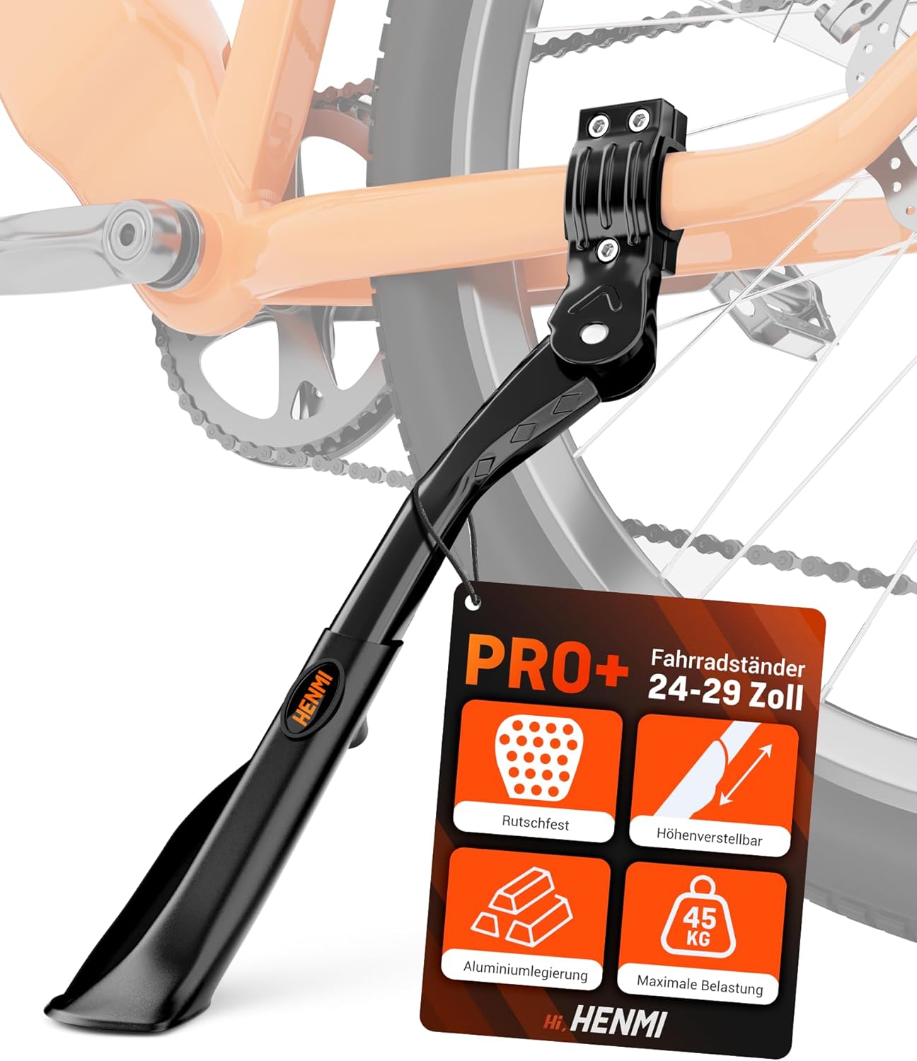 fahrradständer für 24 zoll HENMI Fahrradständer 24-29 Zoll, Höhenverstellbar und Universal Seiten