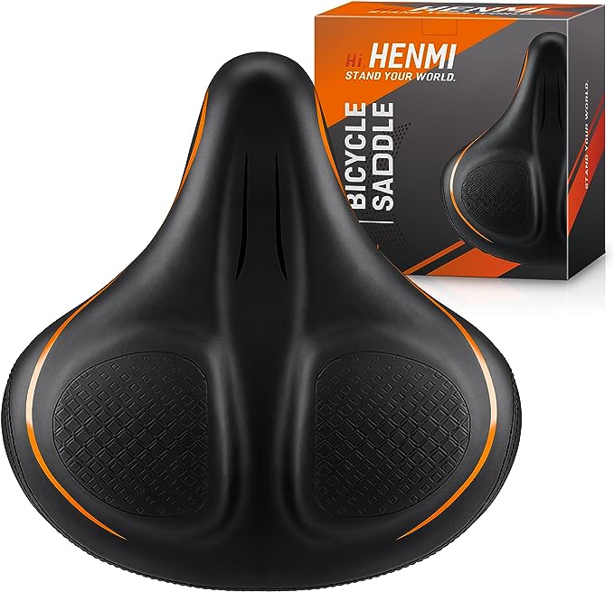 ergonomischer damen fahrradsattel HENMI Fahrradsattel, Bequem Weich Herren Damen Fahrradsattel mit Feder
