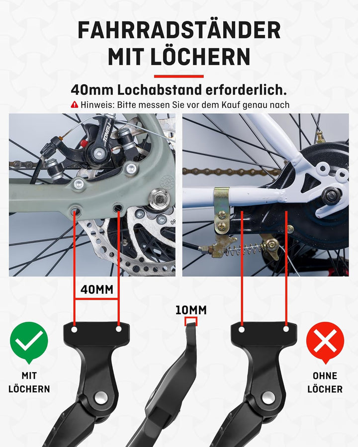 HENMI Fahrradständer Kinderfahrrad Ständer,Höhenverstellbar Fahrrad Ständer Kinder,rutschfest Stabil Fahrradständer für Mountainbike, Rennrad