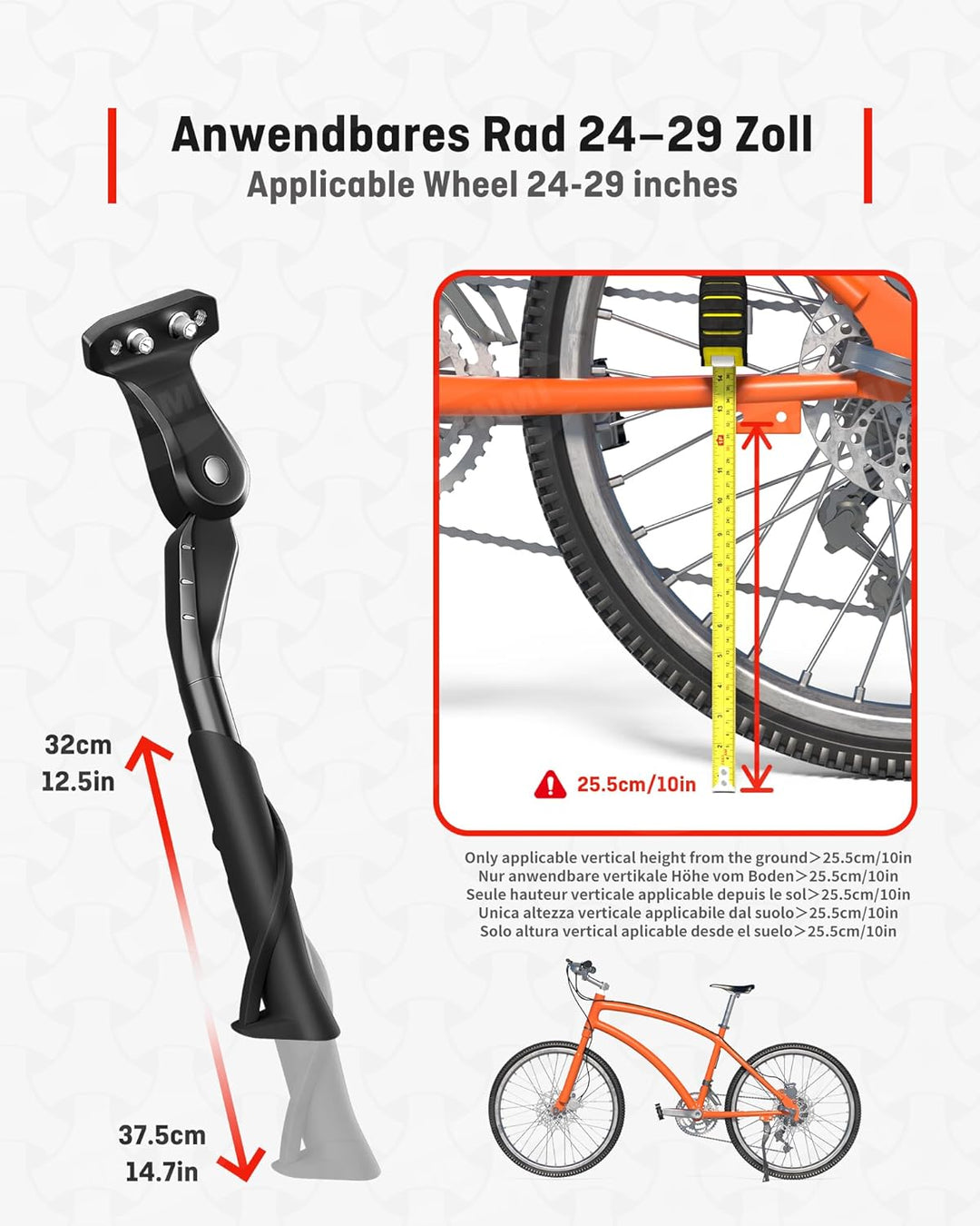 fahrradständer mtb boden HENMI Fahrradständer 24-29 Zoll, Konzipiert für E-Bike und MTB, Nur ge