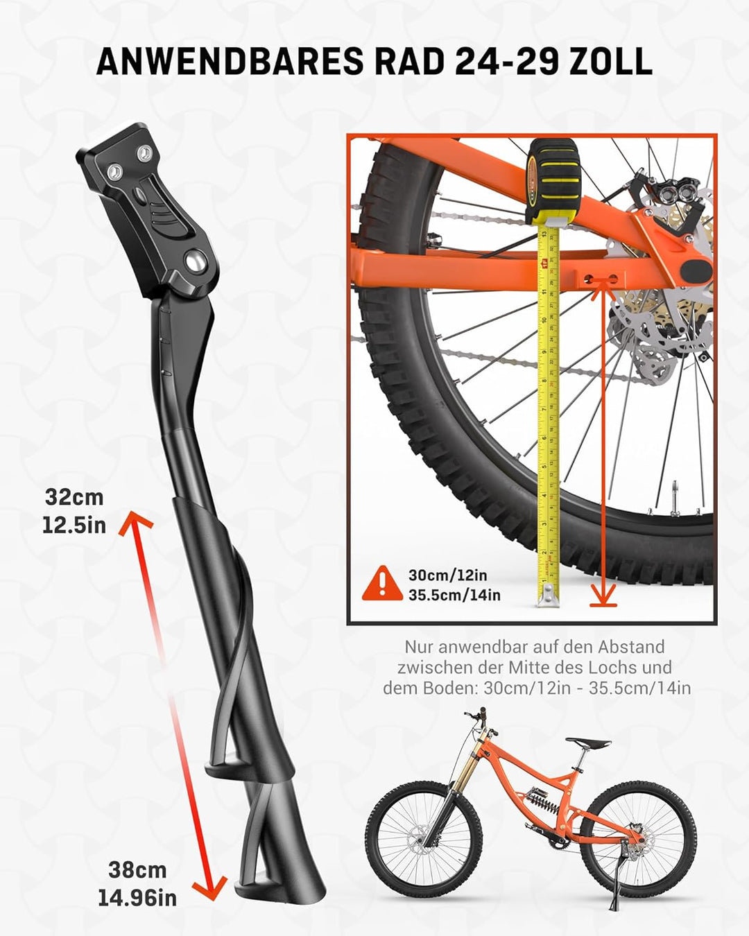 fahrradständer für e mountainbike HENMI Fahrradständer 24-29 Zoll,Fahrradständer mit 2 Löchern,Stabil Se