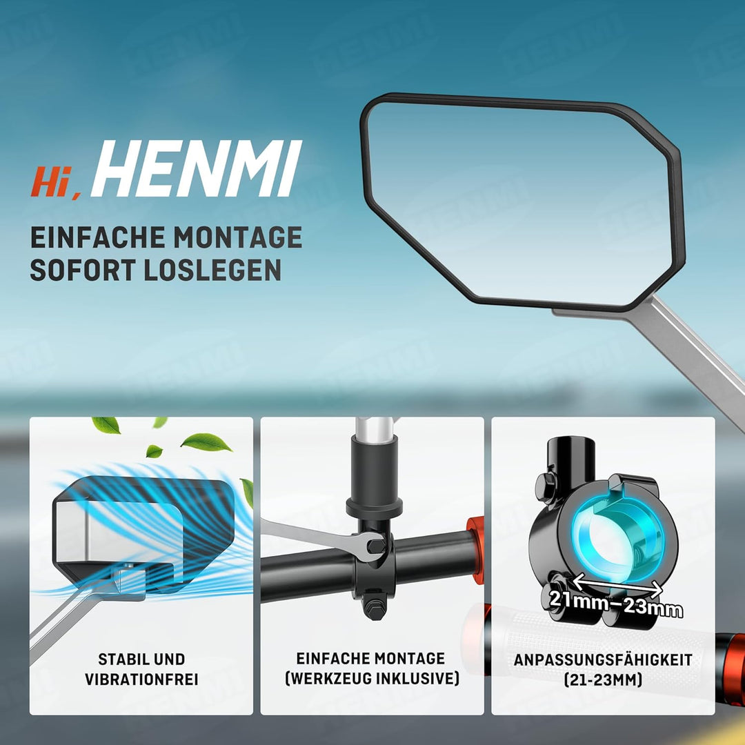 Fahrradrückspiegel für Lenker Drehspiegel Rückspiegel Lenkerspiegel für Fahrrad rennrad Mountainbikes radfahrer (Mechanisches Design-Modell)