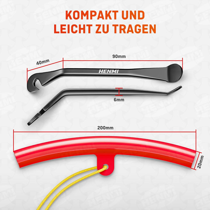 HENMI 2 Stück Reifenheber mit Felgenschutz Reifenheber Fahrrad Metall Fahrrad Reifenheber Stark Robust Fahrradreifen Montagewerkzeug Wechselnwerkzeug