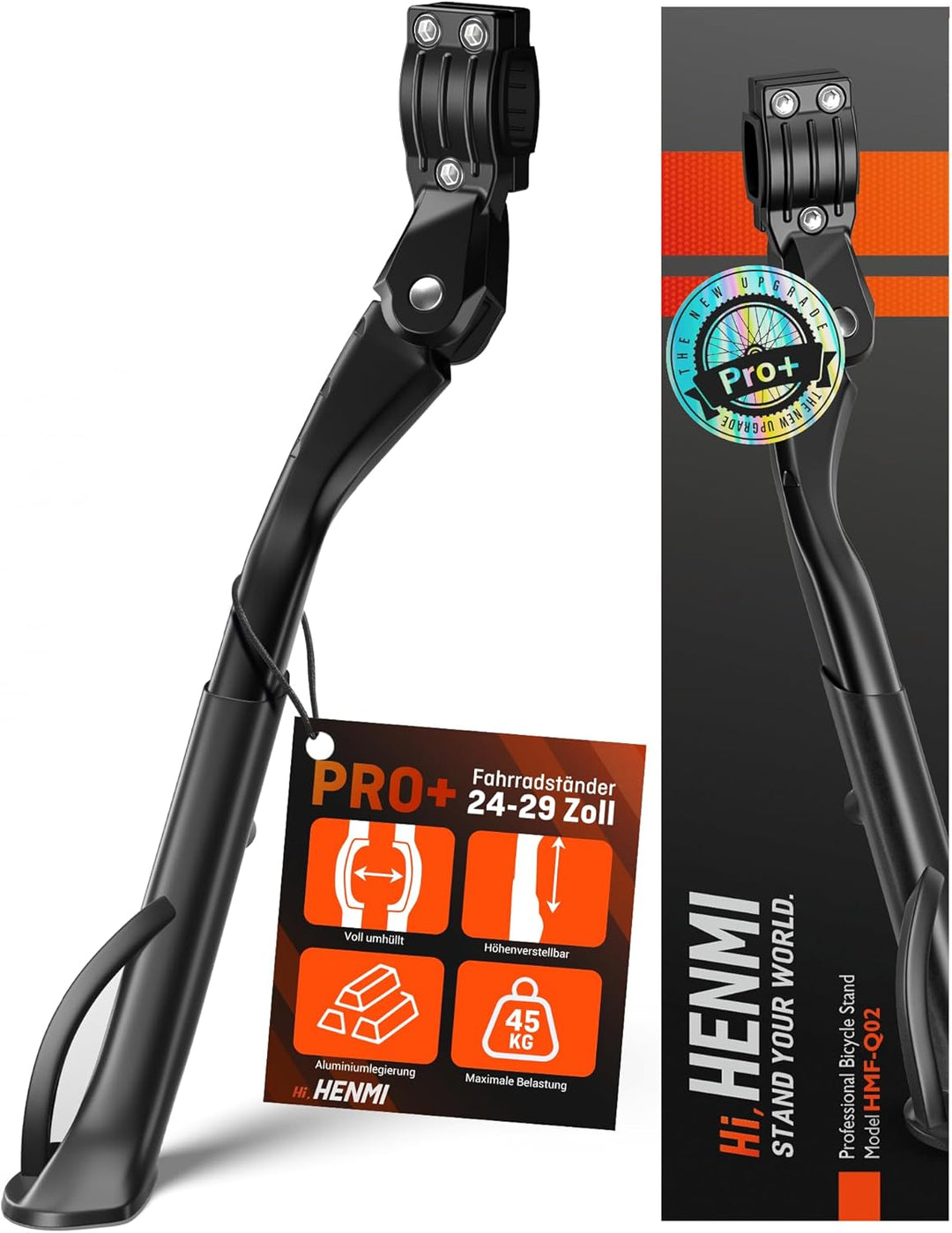 HENMI Fahrradständer 24-29 Zoll,Maximale Belastung(Pro 35,Pro+ 45, Pro Max45) KG,Höhenverstellbarer Fahrrad ständer,Stabil Fahrradständer für