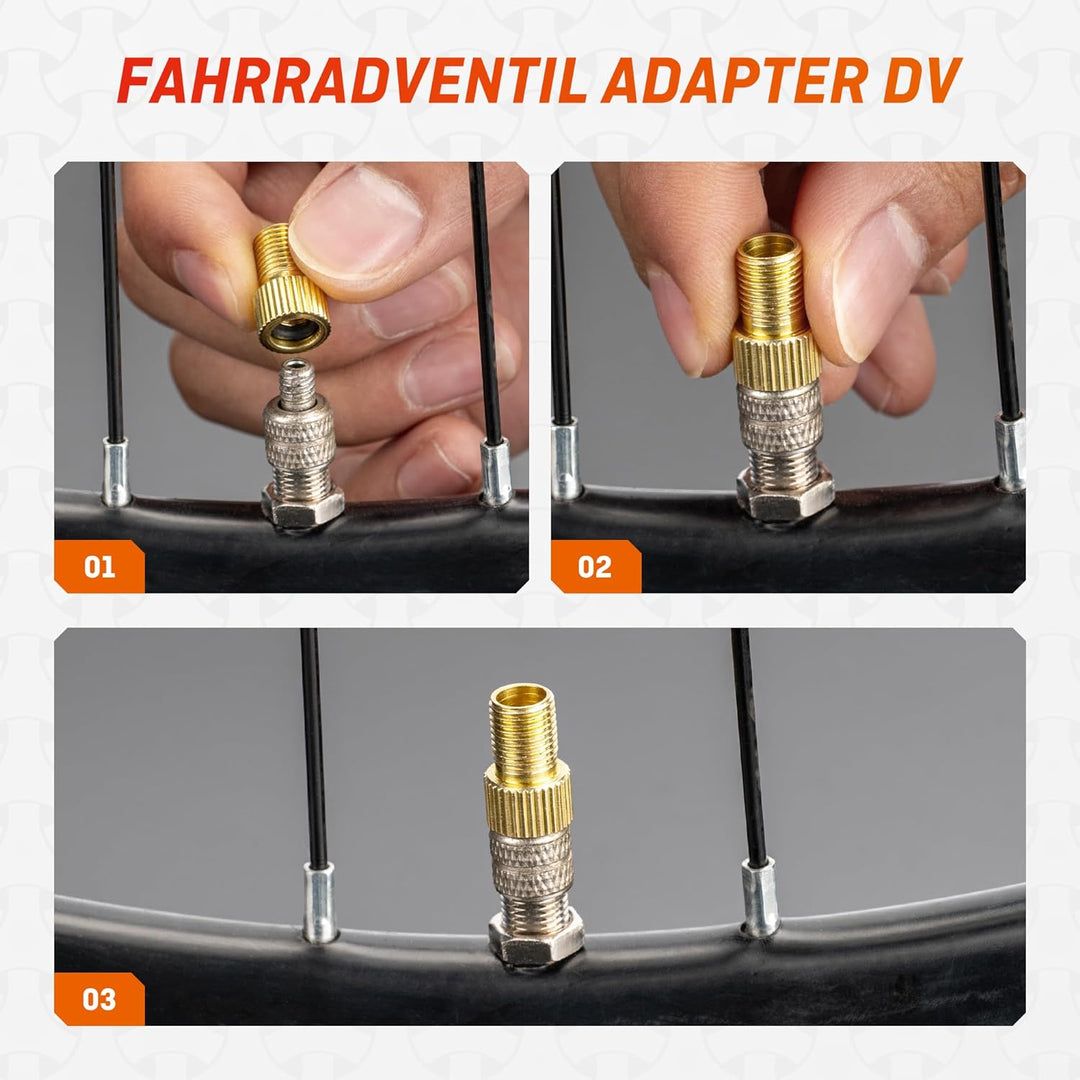 fahrrad ventil adapter kaufen HENMI Fahrradventil Adapter mit Schlüsselanhänger, Französisches Venti
