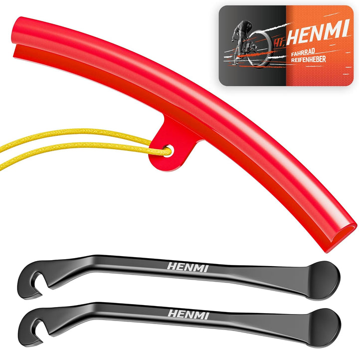 HENMI 2 Stück Reifenheber mit Felgenschutz Reifenheber Fahrrad Metall Fahrrad Reifenheber Stark Robust Fahrradreifen Montagewerkzeug Wechselnwerkzeug