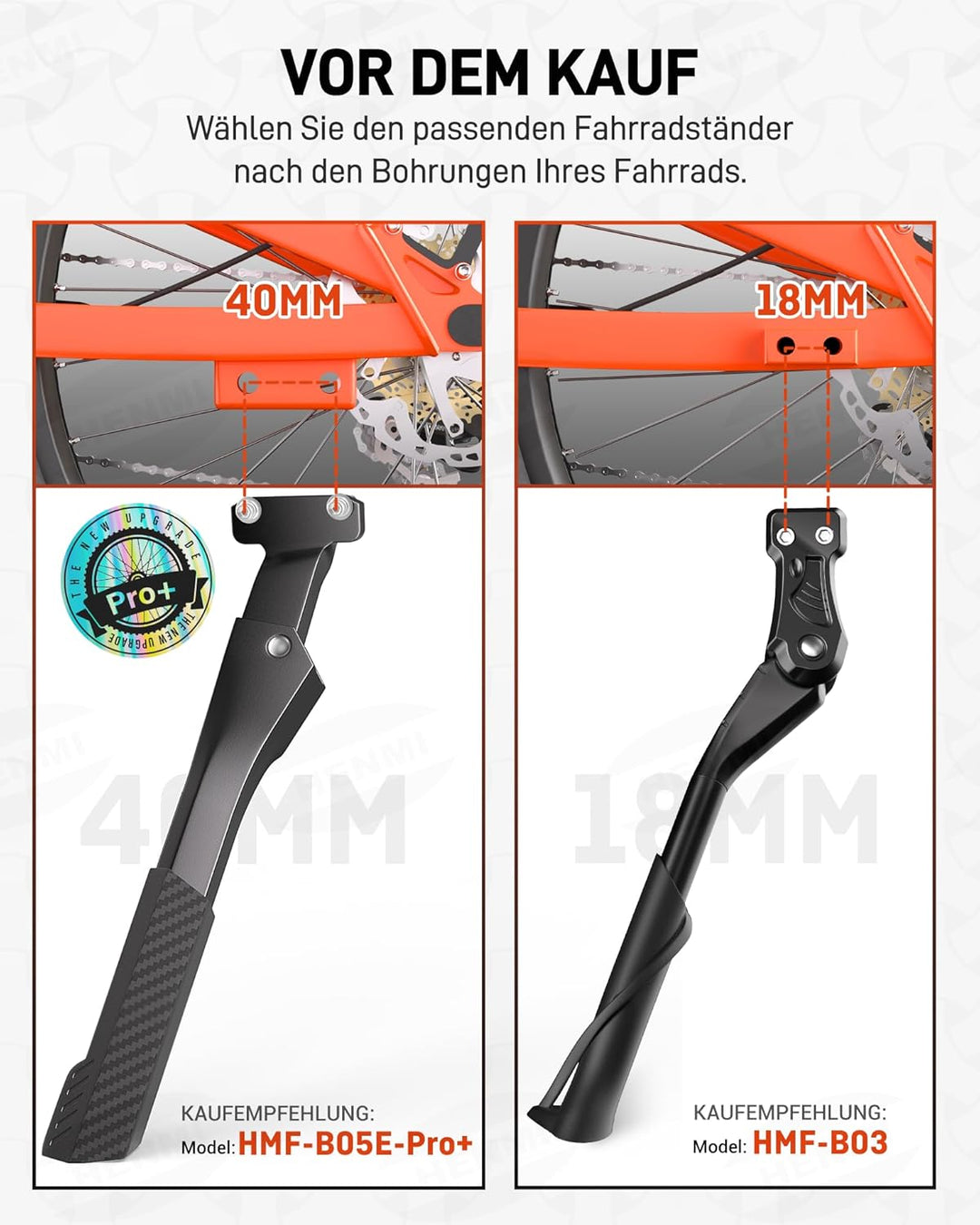 fahrradständer bike24 HENMI Fahrradständer E-Bike 24-29Zoll, fahrradständer 40mm lochabstand