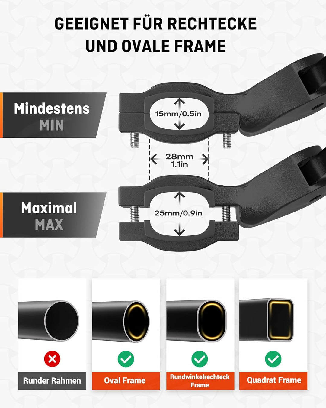 fahrradständer für rahmen HENMI Fahrradständer 24-29 Zoll,Maximale Belastung Pro Max45 KG,Höhenv