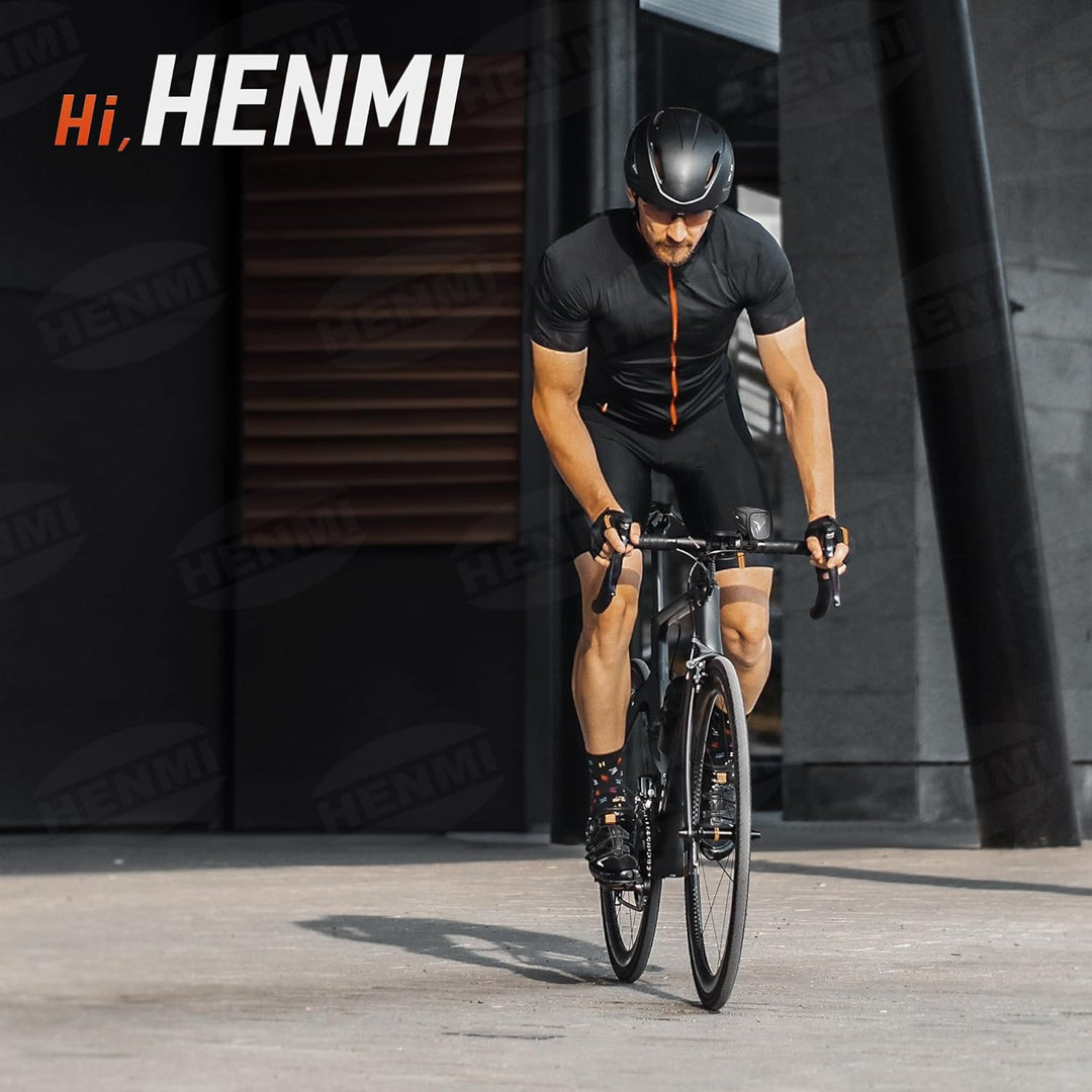 HENMI LED Fahrradlicht Vorne, StVZO Zugelassen Fahrradlampe Vorne, USB Aufladbar Fahrradbeleuchtung mit Batterie Aufforderung Schwach und 2/3 Beleuchtungsmodi,IPX5 Wasserdicht und Keine Blendu