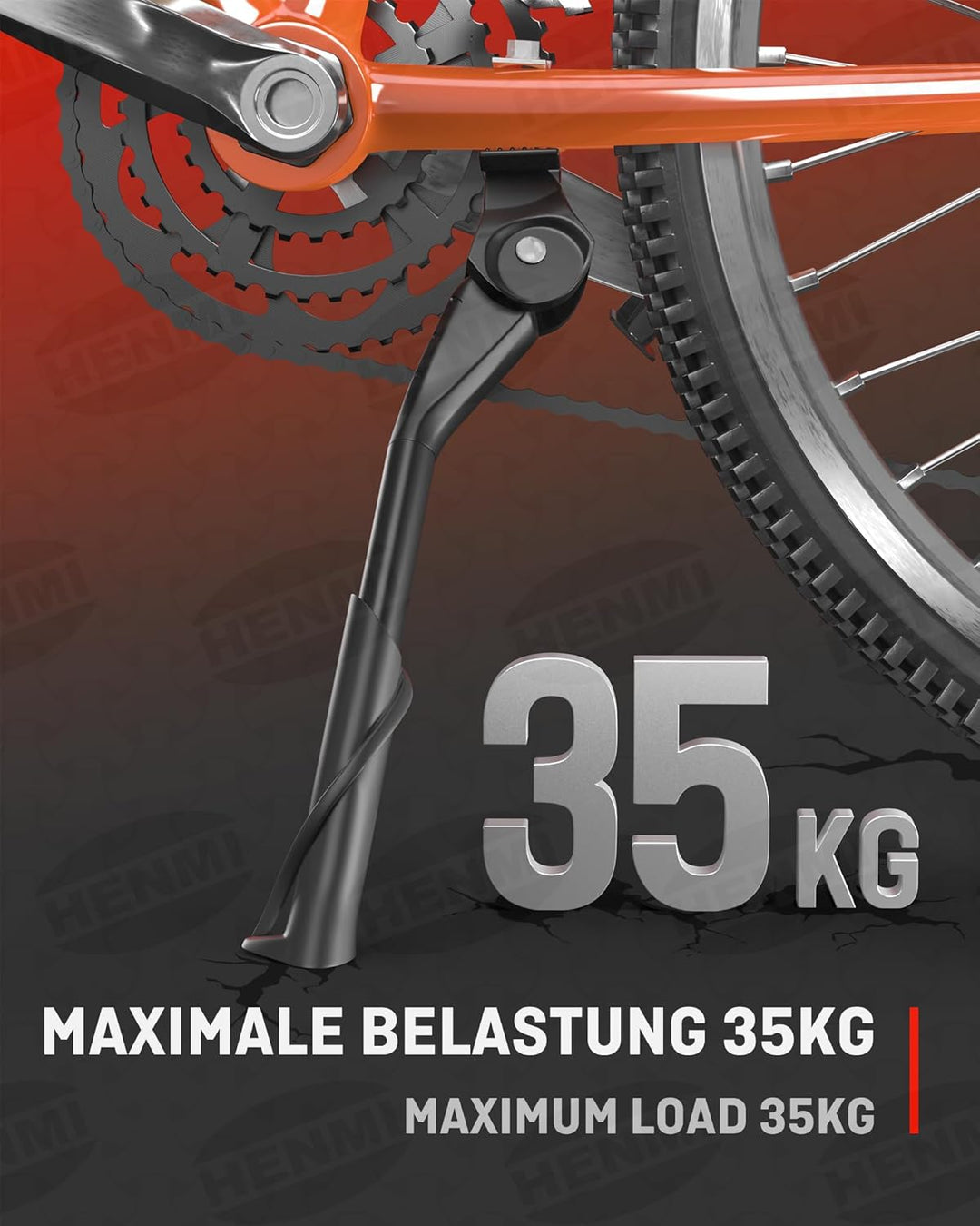 HENMI Fahrradständer 20–24 Zoll Kinderfahrrad Ständer, Höhenverstellbar Kinder Fahrradständer, Aluminiumlegierung Mittelhalterung für Mountainbike, Rennrad, Sportfahrrad, Cityrad