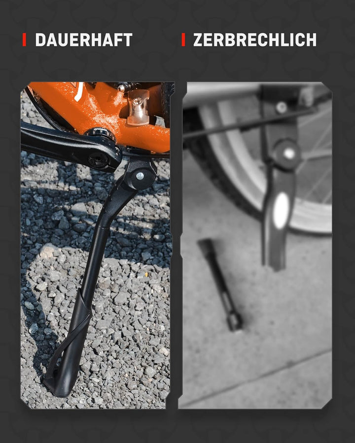 HENMI Fahrradständer 24–29 Zoll, Höheverstellbar Seiten-Ständer für E-Bike, Montainbike, Trekkingrad, Cityrad. Max. Belastung 35 kg