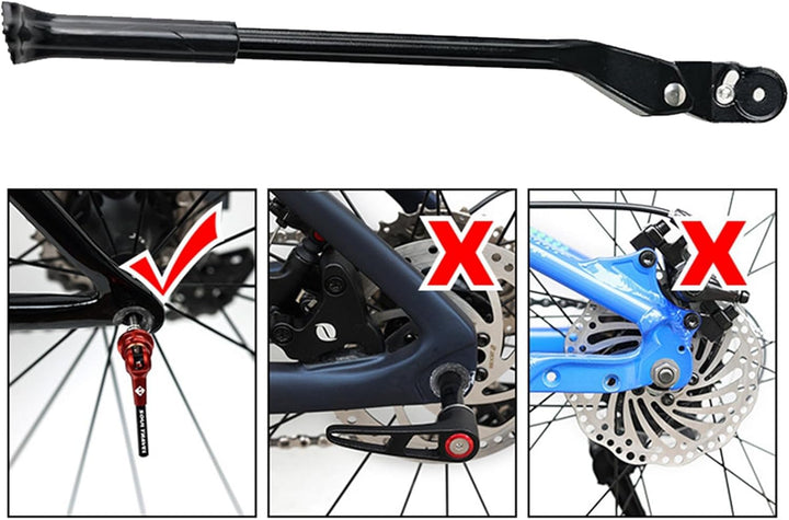 HENMI Fahrradständer 24–27.5 Zoll,Carbon Fibre Quick Release Road Bicycle Side Kickstand Mountain Bike Support Kick Stand Foot Brace