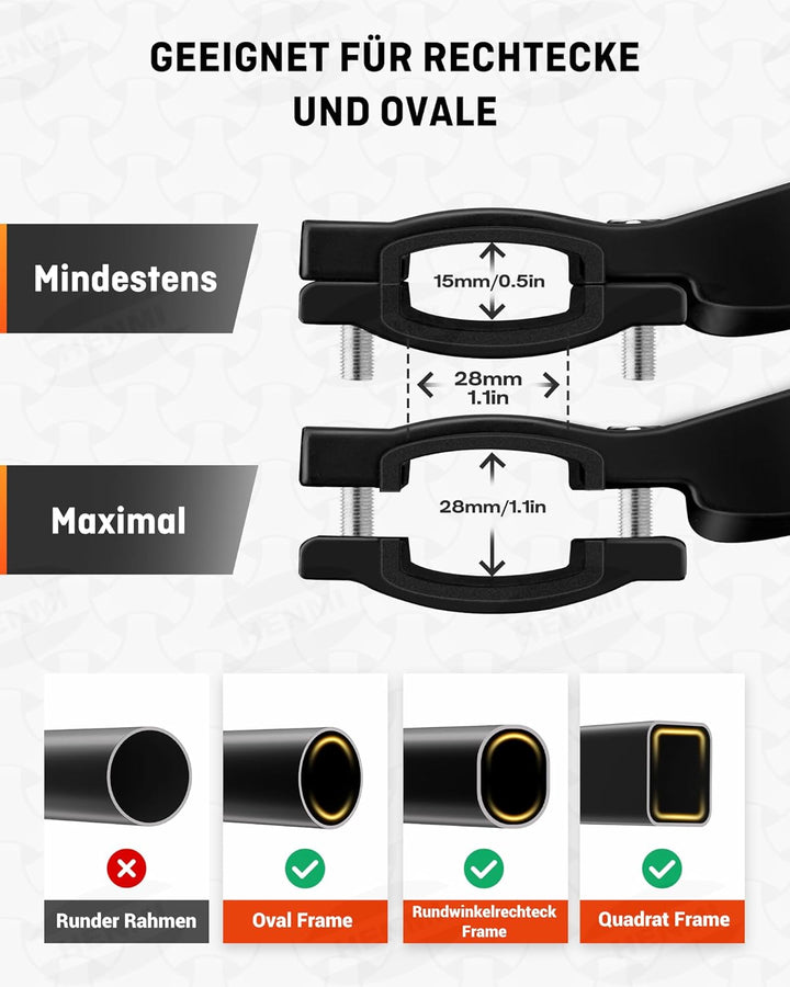 HENMI Fahrradständer 24-28 Zoll, 4 cm Höhenverstellbar und Universal Seitenständer, Dauerhaft Bike Stand gemacht durch Aluminiumlegierung
