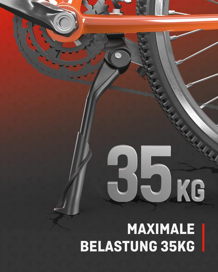 HENMI Fahrradständer 24–29 Zoll, Höheverstellbar Seiten-Ständer für E-Bike, Montainbike, Trekkingrad, Cityrad. Max. Belastung 35 kg