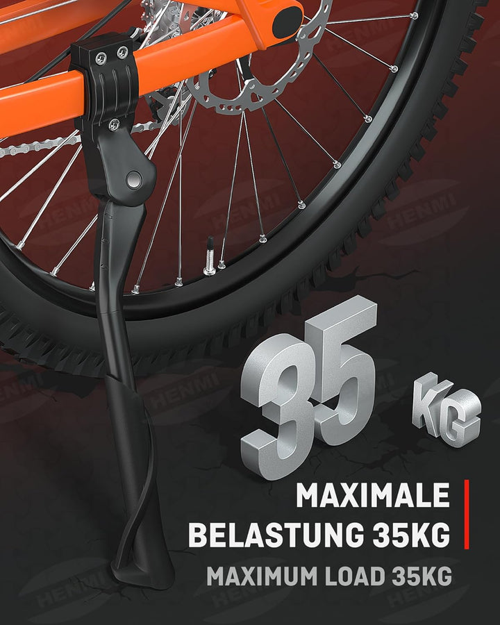 HENMI Fahrradständer 24-29 Zoll,Maximale Belastung(Pro 35,Pro+ 45, Pro Max45) KG,Höhenverstellbarer Fahrrad ständer,Stabil Fahrradständer für Mountainbike, Trekkingrad, Cityrad, Pendlerfahrräder