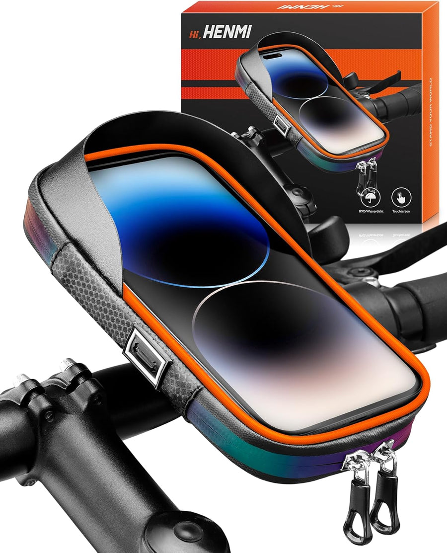 HENMI Handyhalterung Fahrrad Wasserdicht Tasche für 4.7-7 Zoll Smartph
