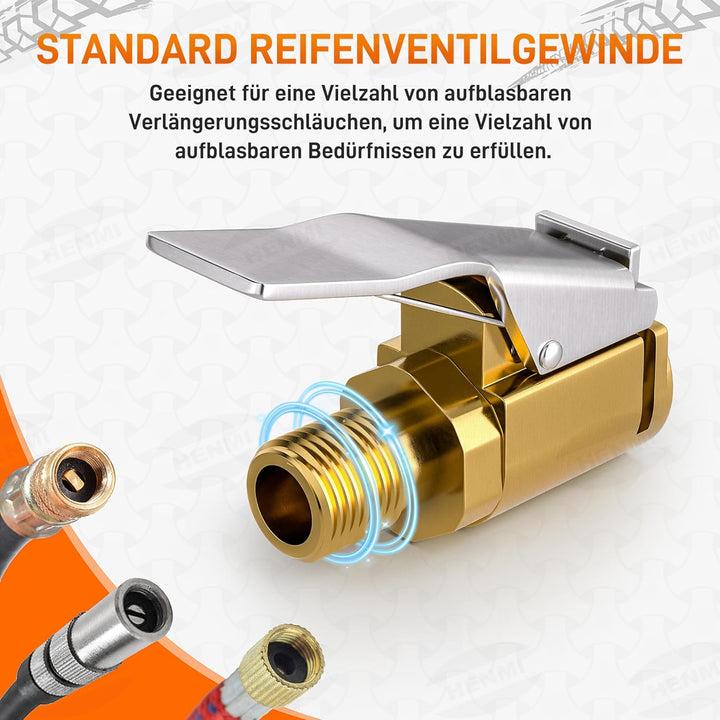 HENMI Fahrradventil Adapter Set, Alle Ventiladapter Fahrrad, Autoventil Adapter, Französisches ventil, Ballnadel, Kegelventil und Luftpumpe Adapter mit Sortierbox