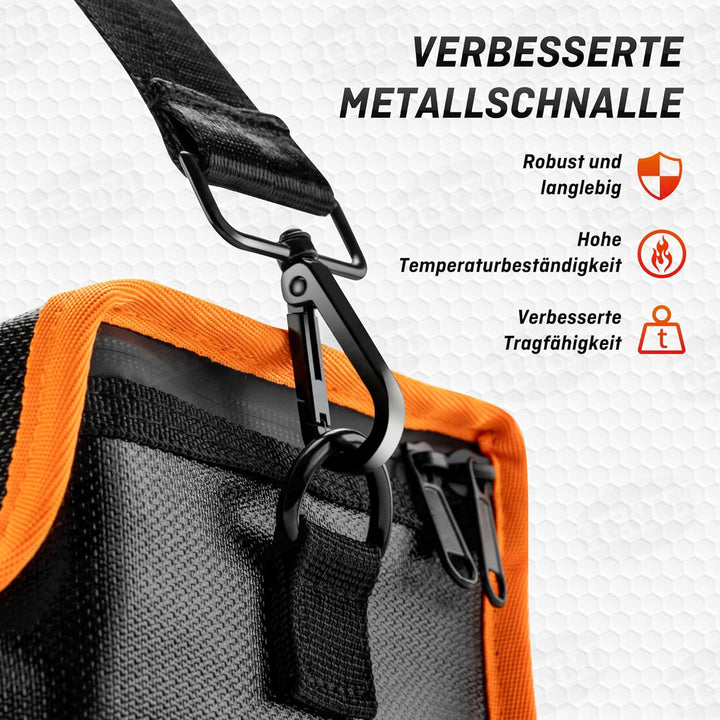 HENMI Ebike Akku Tasche, 1000 °C Feuerfest Zum Sicheren Lagern, Transportieren, Laden, Akku Tasche mit Metallschnalle 49 x 15 x 15 cm
