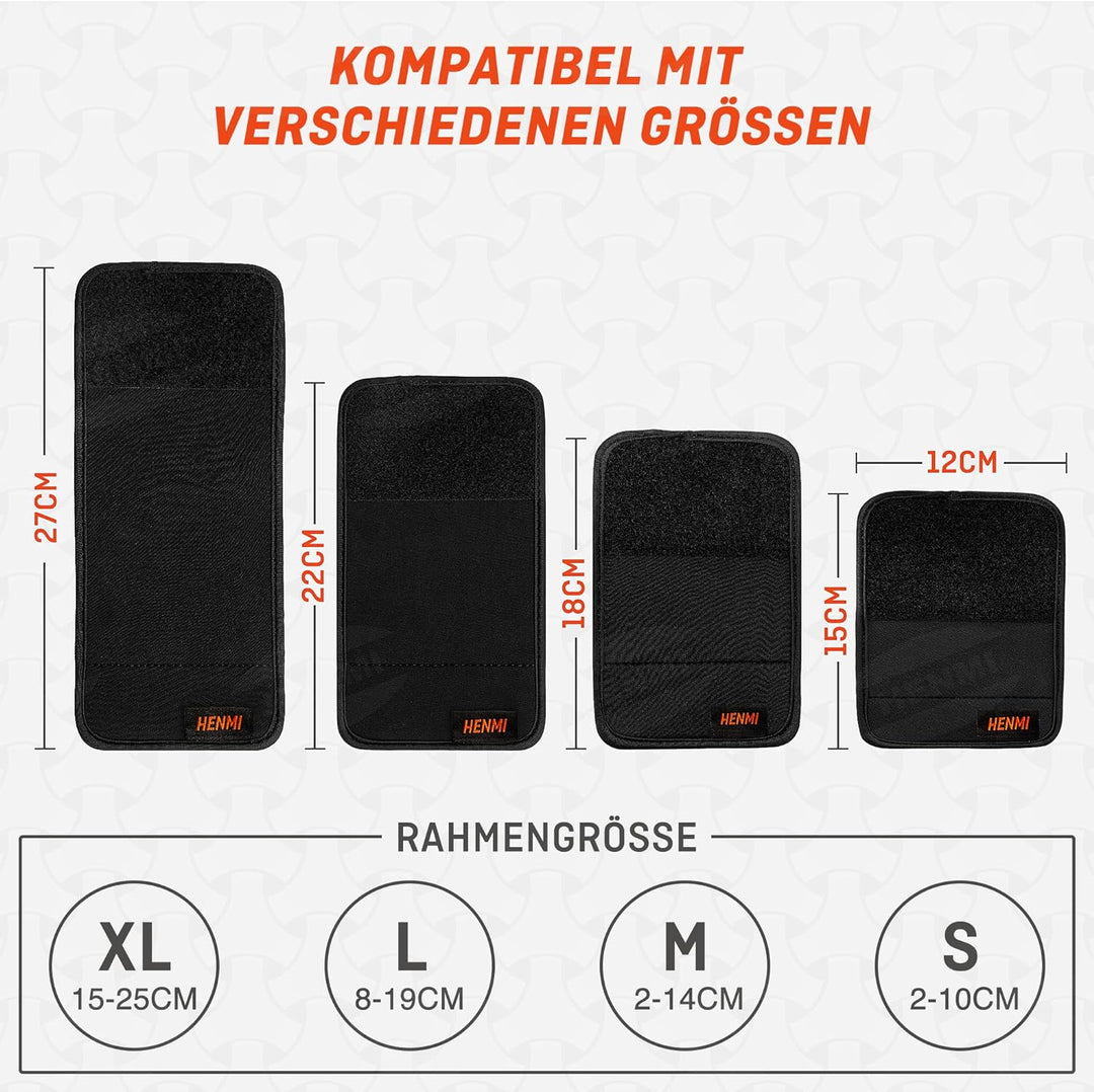HENMI Fahrrad Rahmenschutz 4er Set,Carbon Rahmenschutz Fahrradträger,Fahrrad Transportschutz,Transportschutz Passend für Thule Fahrradträger,Fahrrad Zubehör