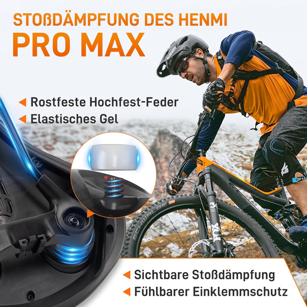 weicher sattel mountainbike HENMI Fahrradsattel Herren Damen Weicher, Komfortabel Atmungsaktiv Sto
