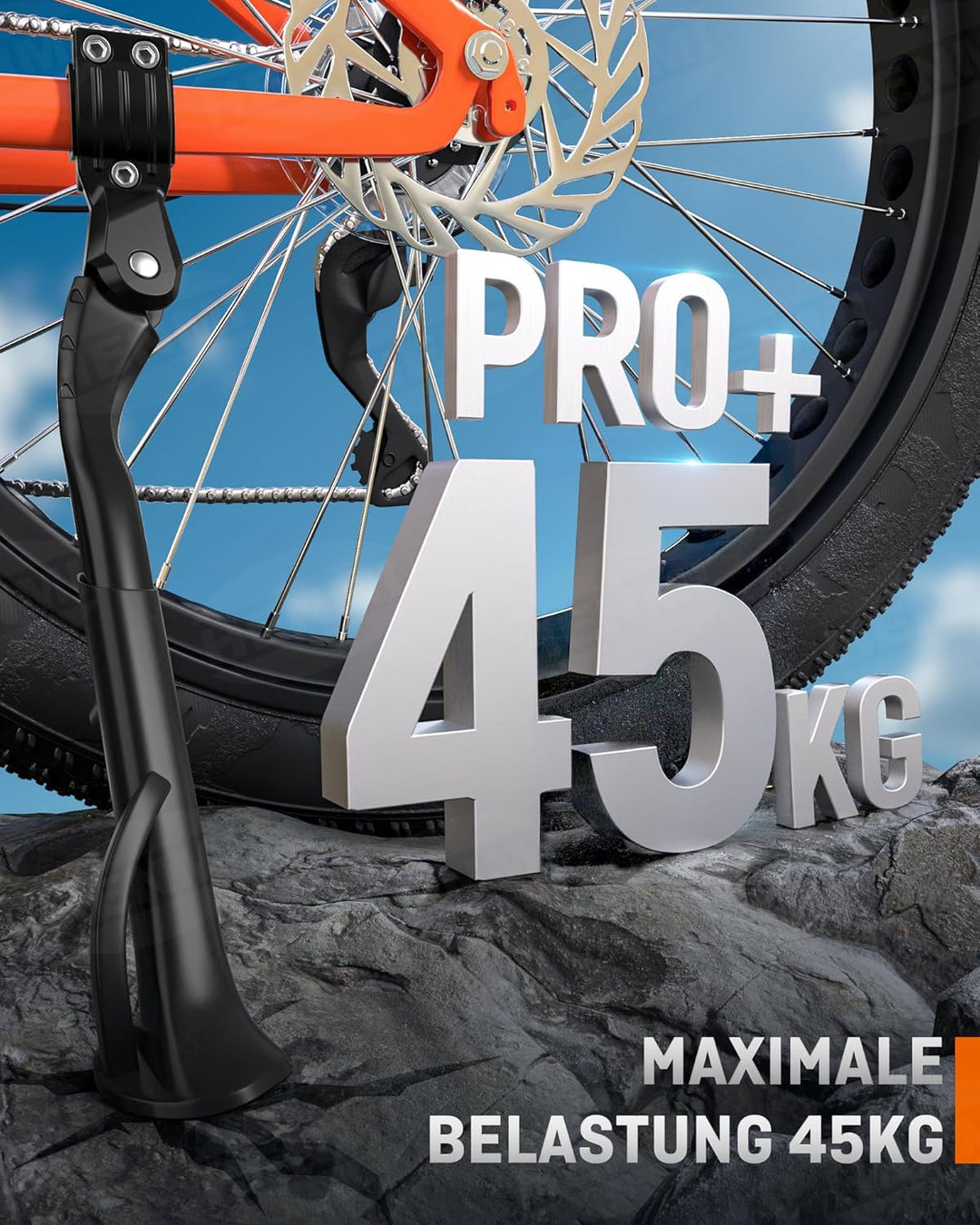 HENMI Fahrradständer 24-29 Zoll,Maximale Belastung(Pro 35,Pro+ 45, Pro Max45) KG,Höhenverstellbarer Fahrrad ständer,Stabil Fahrradständer für Mountainbike, Trekkingrad, Cityrad, Pendlerfahrräder