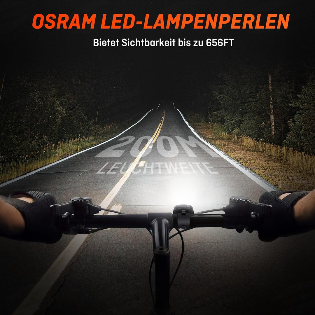 fahrradbeleuchtung 1500 lumen HENMI Fahrrad Lichter Led Set,Stvzo Zugelassen Fahrradlicht Vorne und