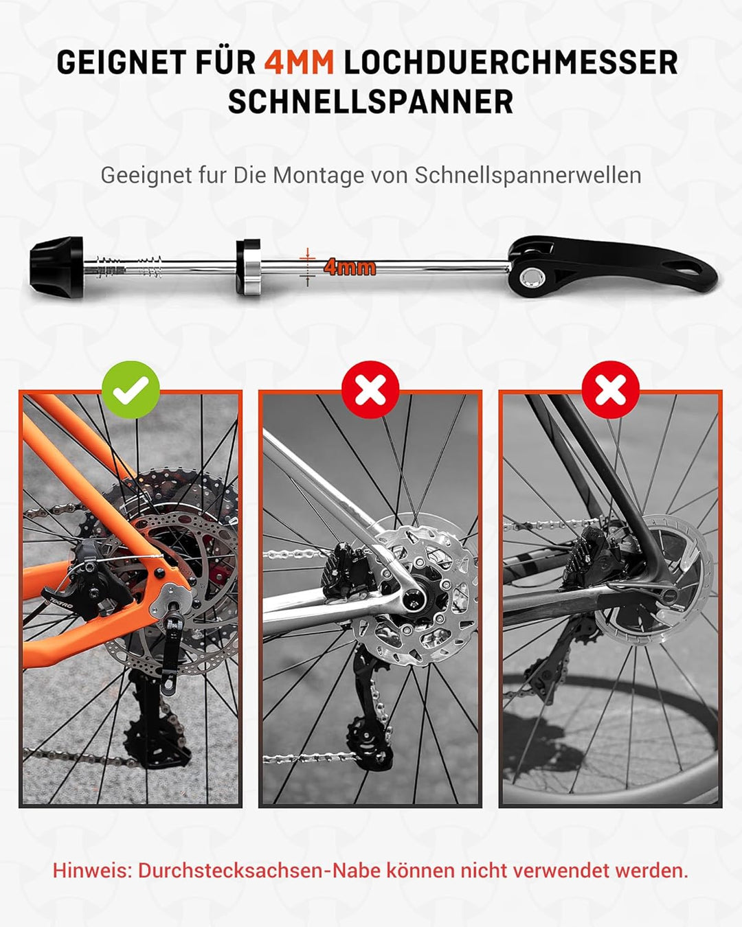 fahrradständer montage HENMI 4mm Schnellspanner Fahrradständer,Höhenverstellbarer Fahrrad stä
