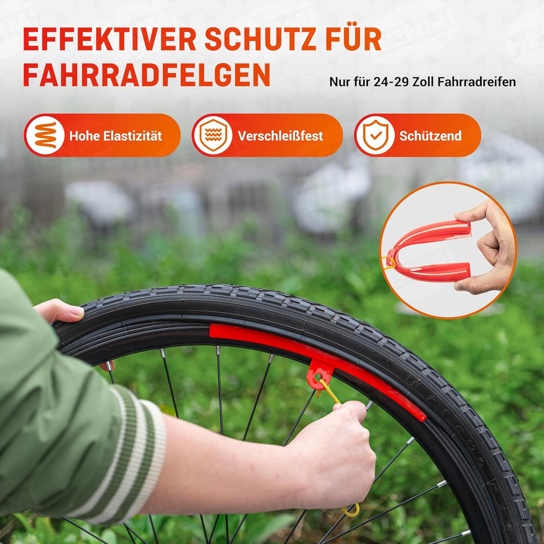 HENMI 2 Stück Reifenheber mit Felgenschutz Reifenheber Fahrrad Metall Fahrrad Reifenheber Stark Robust Fahrradreifen Montagewerkzeug Wechselnwerkzeug