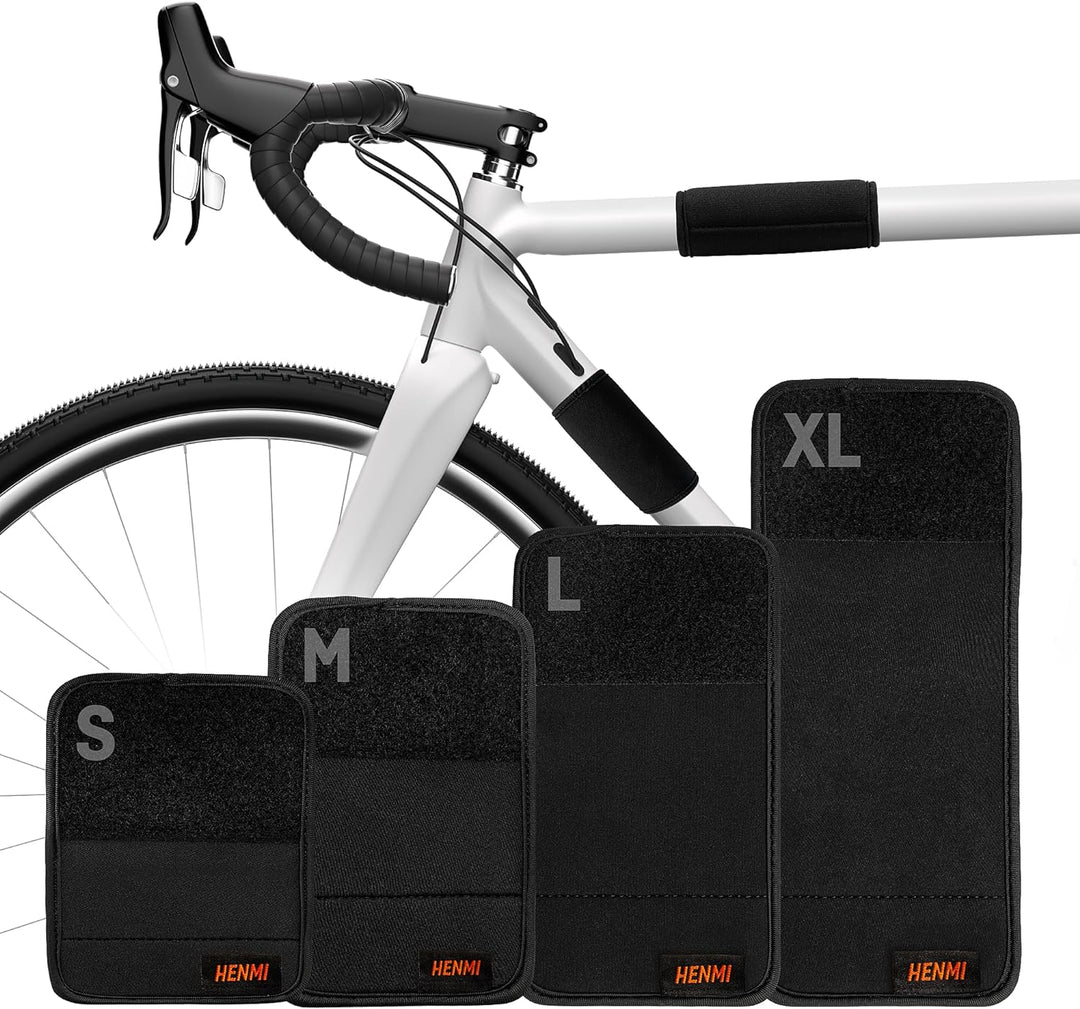 HENMI Fahrrad Rahmenschutz 4er Set,Carbon Rahmenschutz Fahrradträger,Fahrrad Transportschutz,Transportschutz Passend für Thule Fahrradträger,Fahrrad Zubehör
