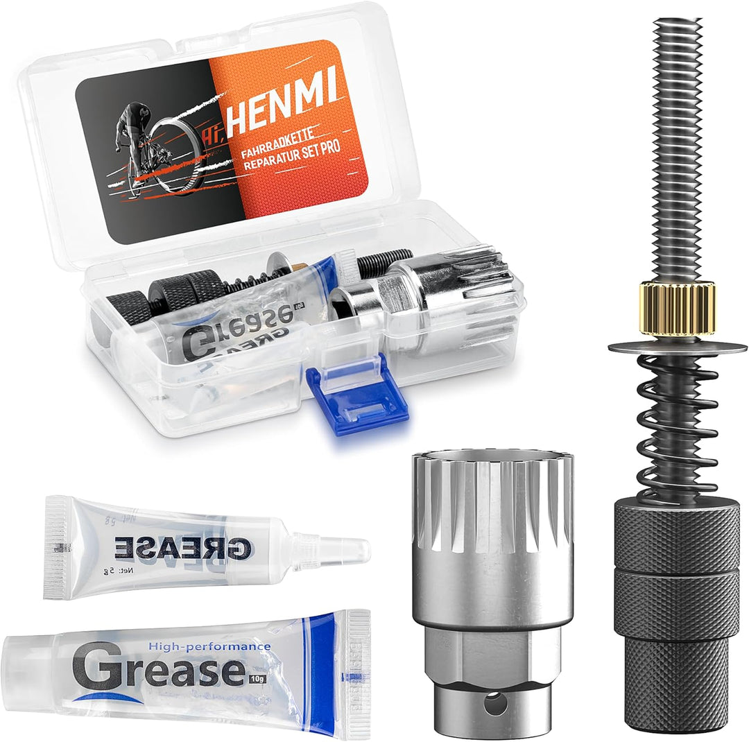 HENMI Fahrrad Tretlager Werkzeug Set,Fahrrad Innenlager Entferner mit Tretlager Fahrrad,20zähnen 24mm Innenlager Werkzeug kompatibel mit Schmieröl,Schmierfett und Verriegelungseinrichtung