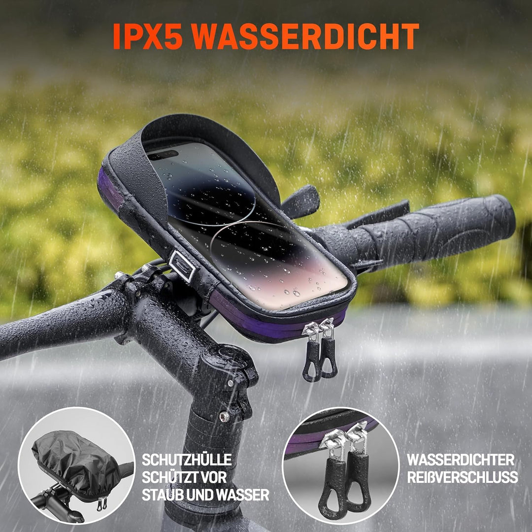 handyhalterung fahrrad hülle HENMI Handyhalterung Fahrrad Wasserdicht IPX5 Rahmentasche Fahrrad mit