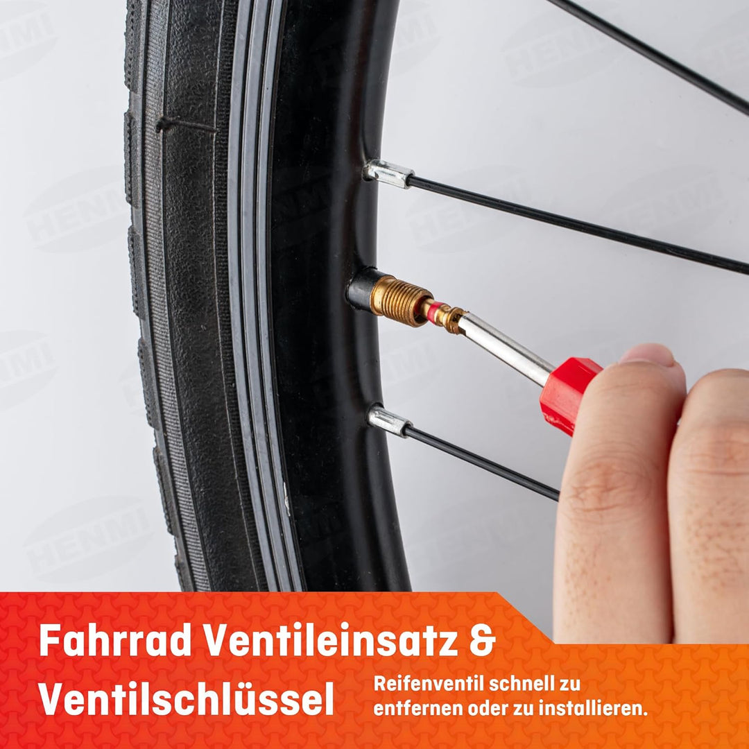 flickset rennrad HENMI Fahrrad Flickzeug Set, Tragbar Flickset Fahrradreifen mit Reifen