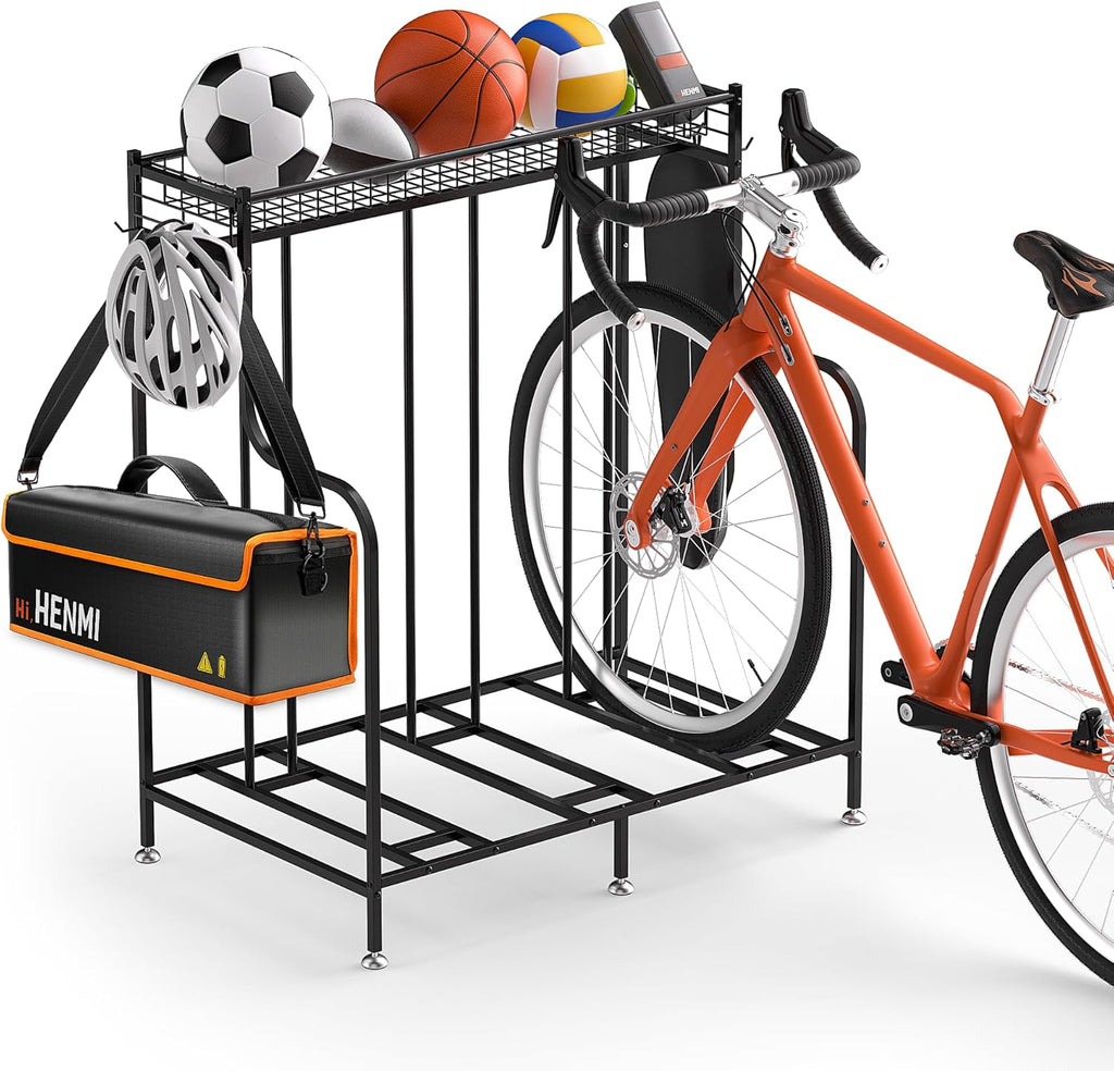xtreme fahrradständer HENMI mit 3 Fahrrad Ständer Stellplätze, Indoor-Fahrrad Farbe:Fluorescent Orange Matt AGU Attivo Helme - Wallmount