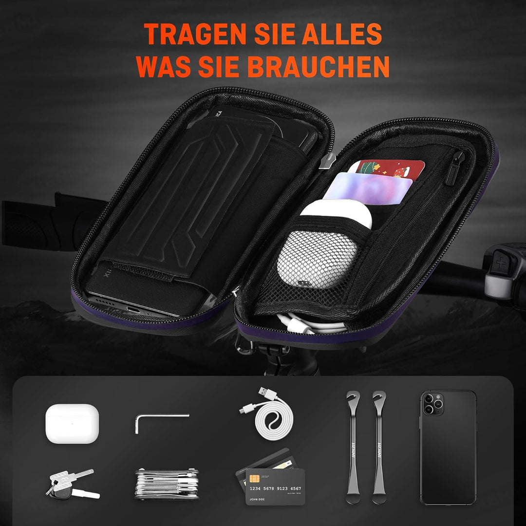 handyhalterung fahrrad wasserdicht test HENMI Handyhalterung Fahrrad Wasserdicht IPX5 Rahmentasche Fahrrad mit