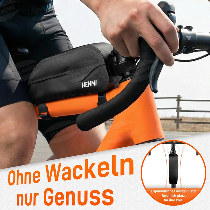 HENMI Oberrohrtasche Fahrrad 1,5 Liter, Fahrrad Rahmentasche Wasserdicht mit Magnetverschluss Oberrohrtasche für E-Bike, Rennrad, MTB