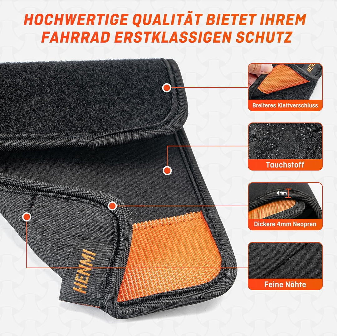 HENMI Fahrrad Rahmenschutz 4er Set,Carbon Rahmenschutz Fahrradträger,Fahrrad Transportschutz,Transportschutz Passend für Thule Fahrradträger,Fahrrad Zubehör