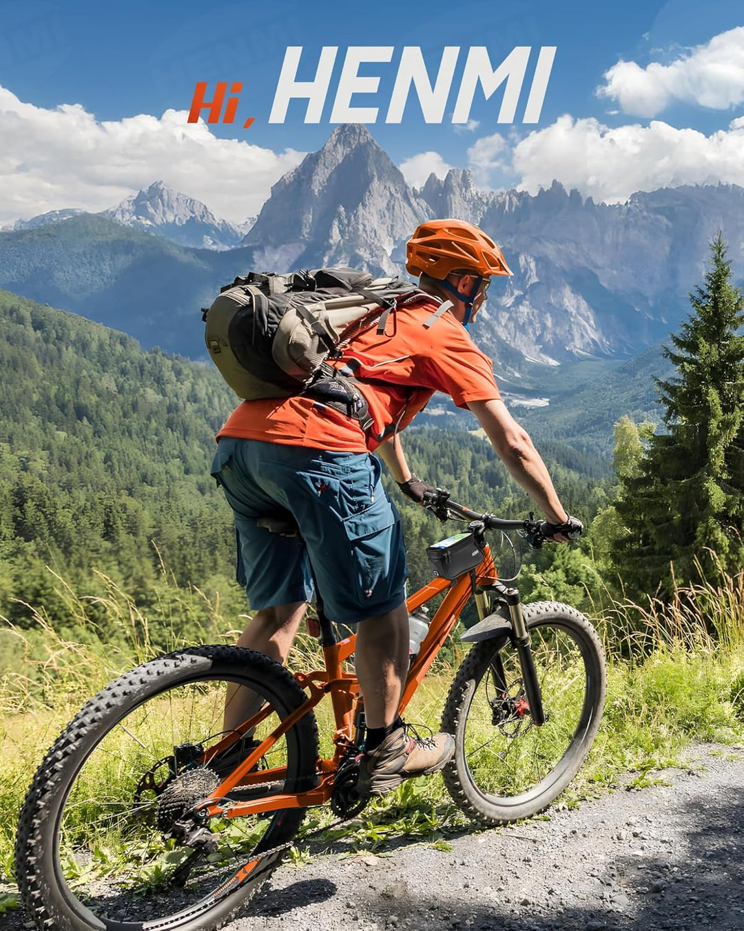 HENMI Rahmentasche Fahrrad, Oberrohrtasche Rennrad 1,2L Wasserdicht Handytasche Fahrrad bis zu 7 Zoll für Ebike, Gravelbike, Rennrad, MTB