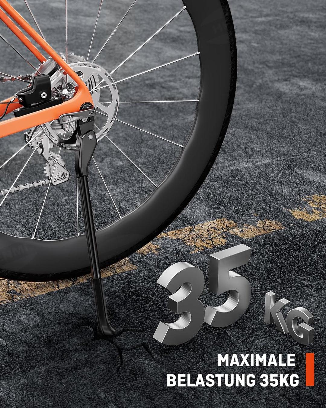 HENMI 4mm Schnellspanner Fahrradständer,Höhenverstellbarer Fahrrad ständer,Fahrradständer Hinterrad für 24-29 Zoll Mountainbike, E-Bike, Cityrad, Rennrad mit Schnellwechsel-System