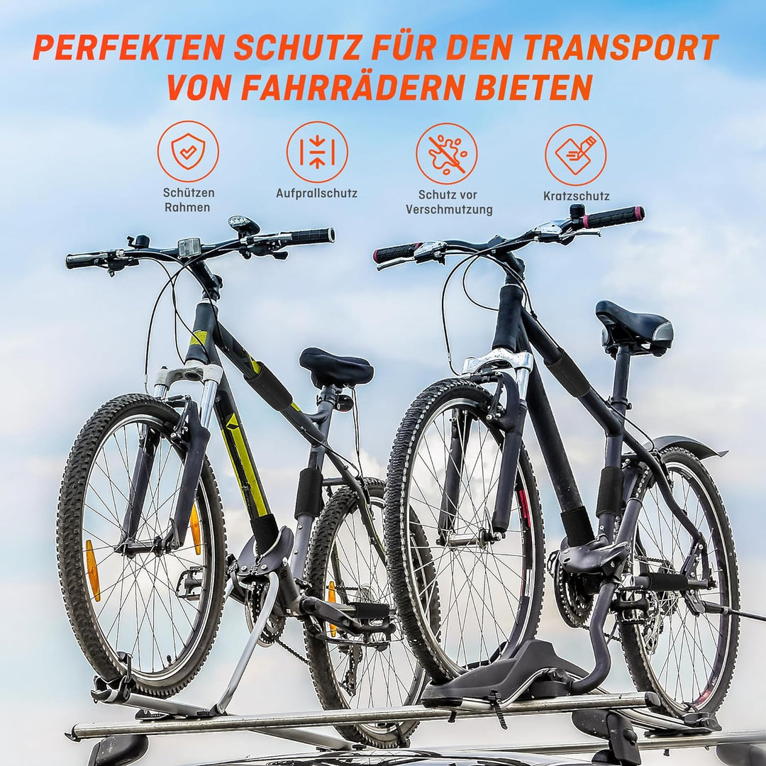 HENMI Fahrrad Rahmenschutz 4er Set,Carbon Rahmenschutz Fahrradträger,Fahrrad Transportschutz,Transportschutz Passend für Thule Fahrradträger,Fahrrad Zubehör
