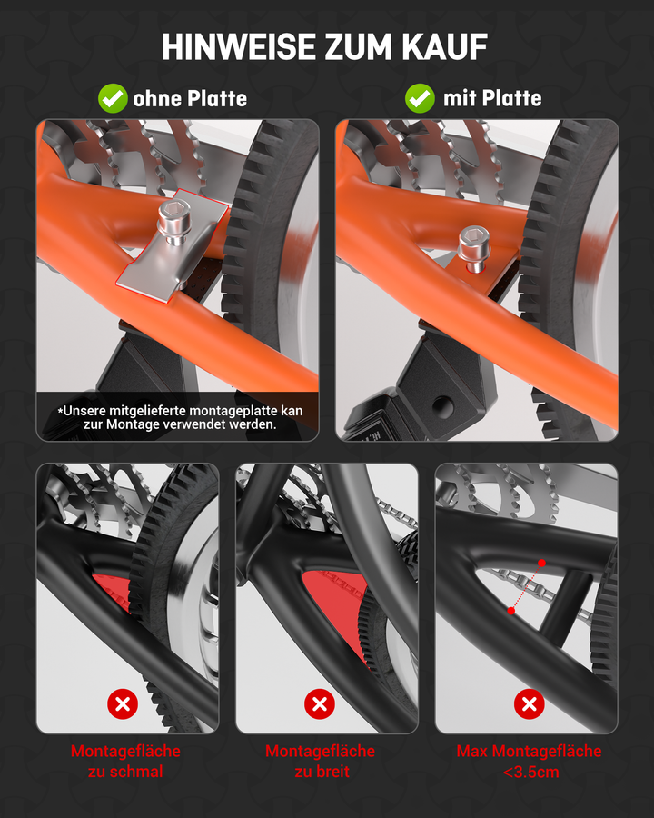 NIVO Fahrradständer 24-29 Zoll Höheverstellbar Mittelständer Ultra für E-Bike, Mountainbike, Trekkingrad, Cityrad Fahrradständer Seitenständer