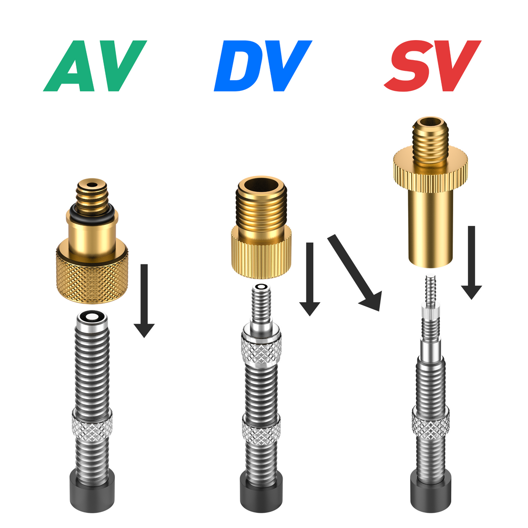 kompressor zubehör fahrrad HENMI 12pcs Fahrrad Adapter, Französisches Ventil Adapter, Multifunkti