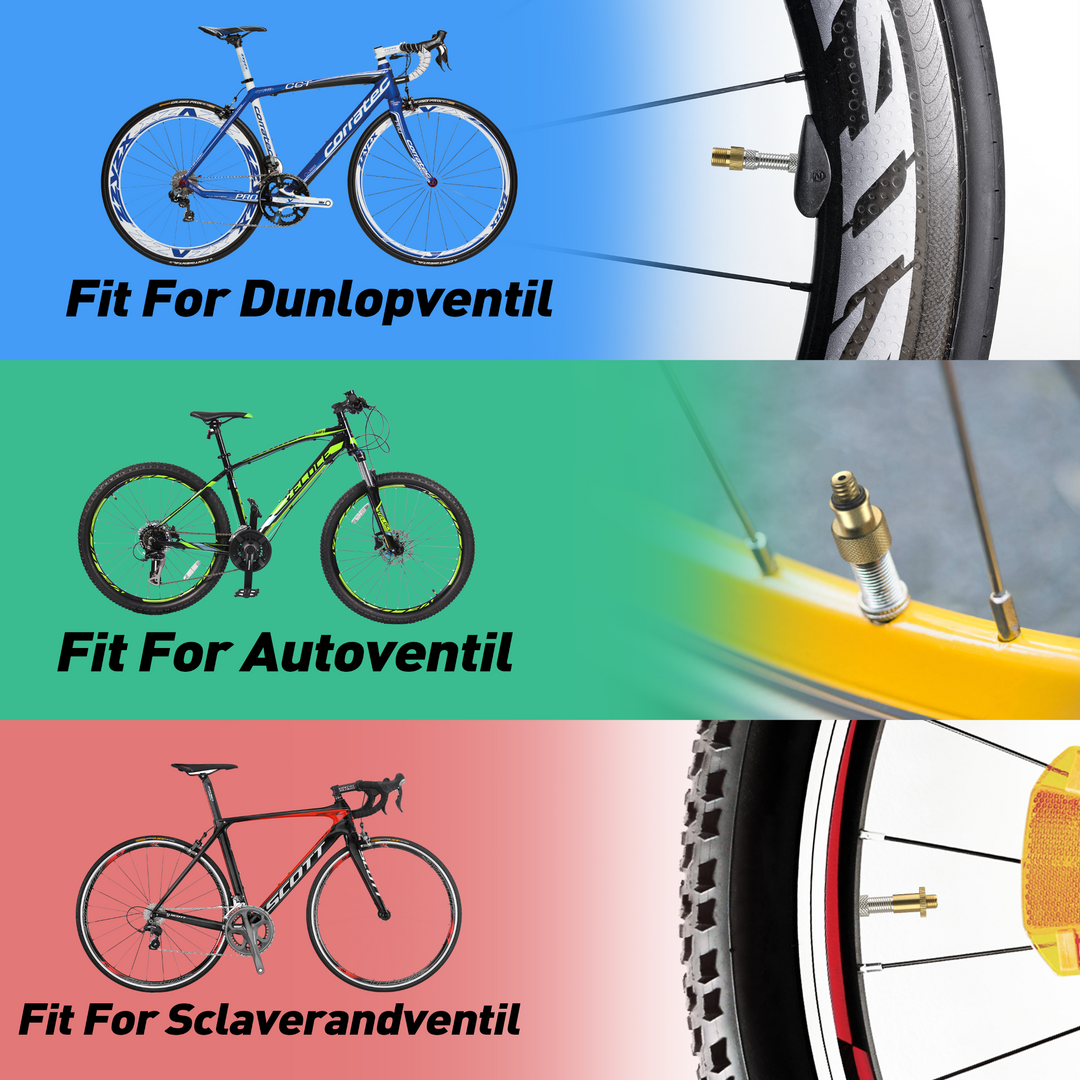 aufsatz für fahrradpumpe HENMI 12pcs Fahrrad Adapter, Französisches Ventil Adapter, Multifunkti