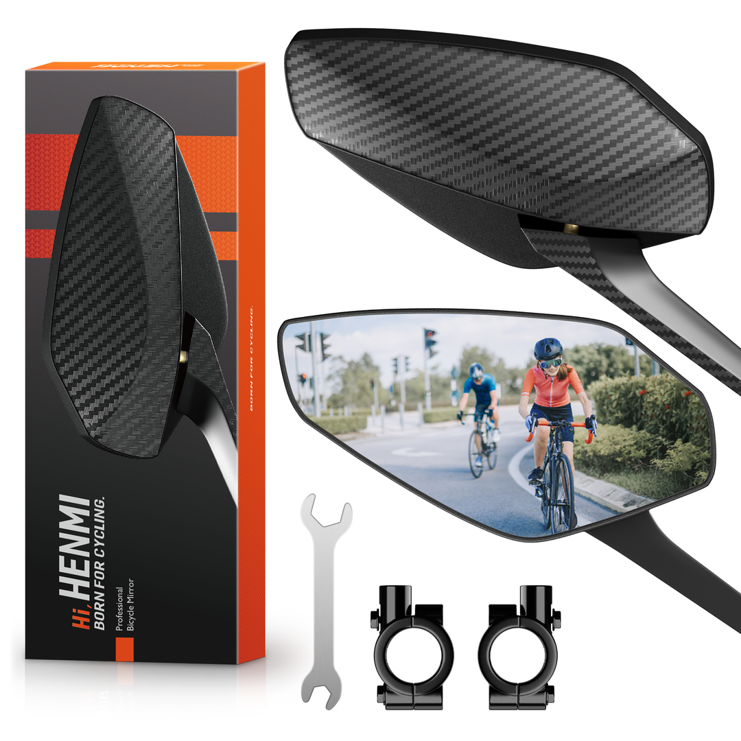 fahrrad rückspiegel für e bike HENMI Fahrradspiegel für E-Bike Links HD Konvexspiegel, Extra Große Sp