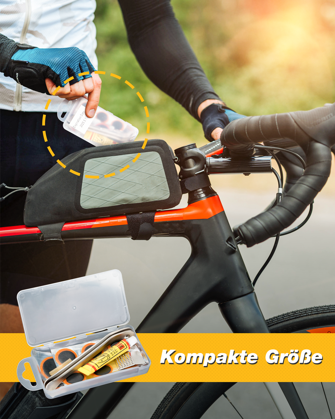 flickzeug mountainbike HENMI Flickzeug Fahrrad Reparaturset, Metall Reifenheber,Tragbar Fahrr
