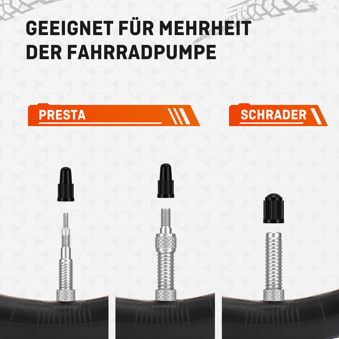 fahrradpumpe adapter HENMI Fahrradventil Adapter Set, Alle Ventiladapter Fahrrad, Autoventi