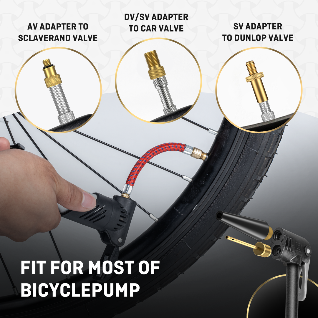 kompressor adapter rennrad HENMI Fahrradventil Adapter Set, Alle Ventiladapter Fahrrad, Autoventi