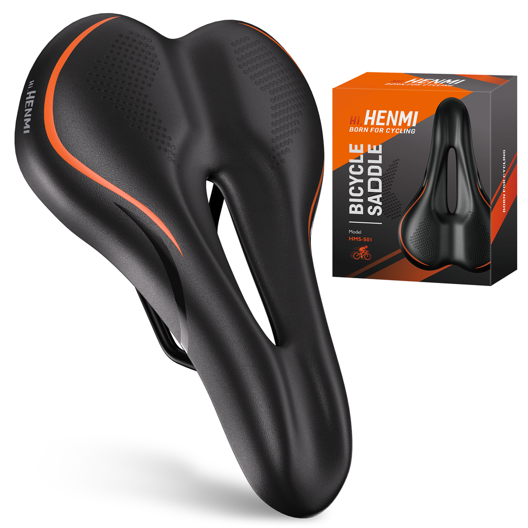 sattel für e bike damen HENMI Fahrradsattel Herren Damen Bequem Weich, Ergonomisch Stoßdämpfen