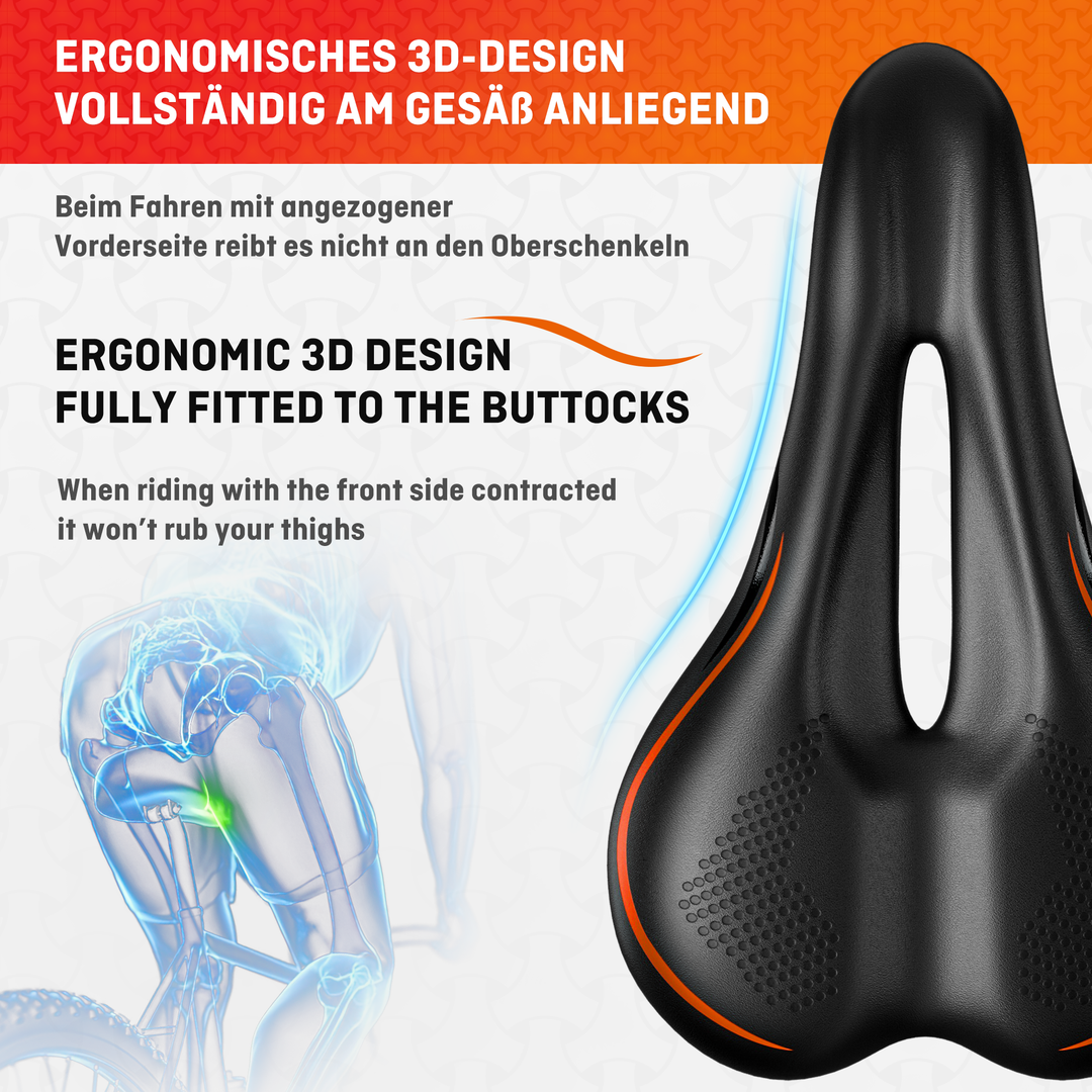 mountainbike sattel bequem HENMI Fahrradsattel Herren Damen Bequem Weich, Ergonomisch Stoßdämpfen