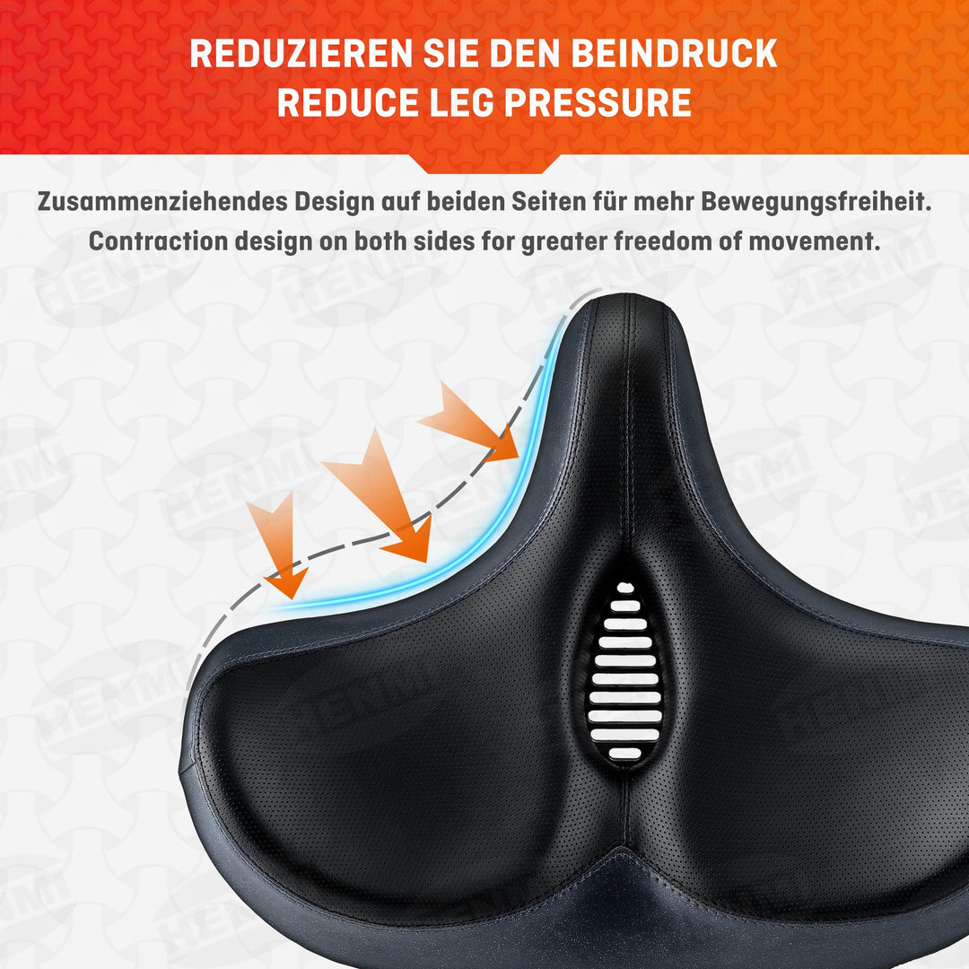 fahrradsattel weich frauen HENMI Fahrradsattel, Bequem Weich Herren Damen Fahrradsattel mit Feder
